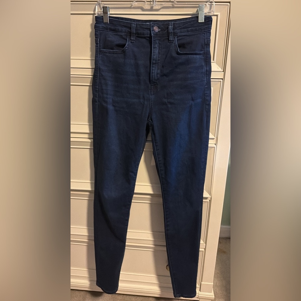 American Eagle Outfitters Dark Wash High-Rise Skinny Jeans